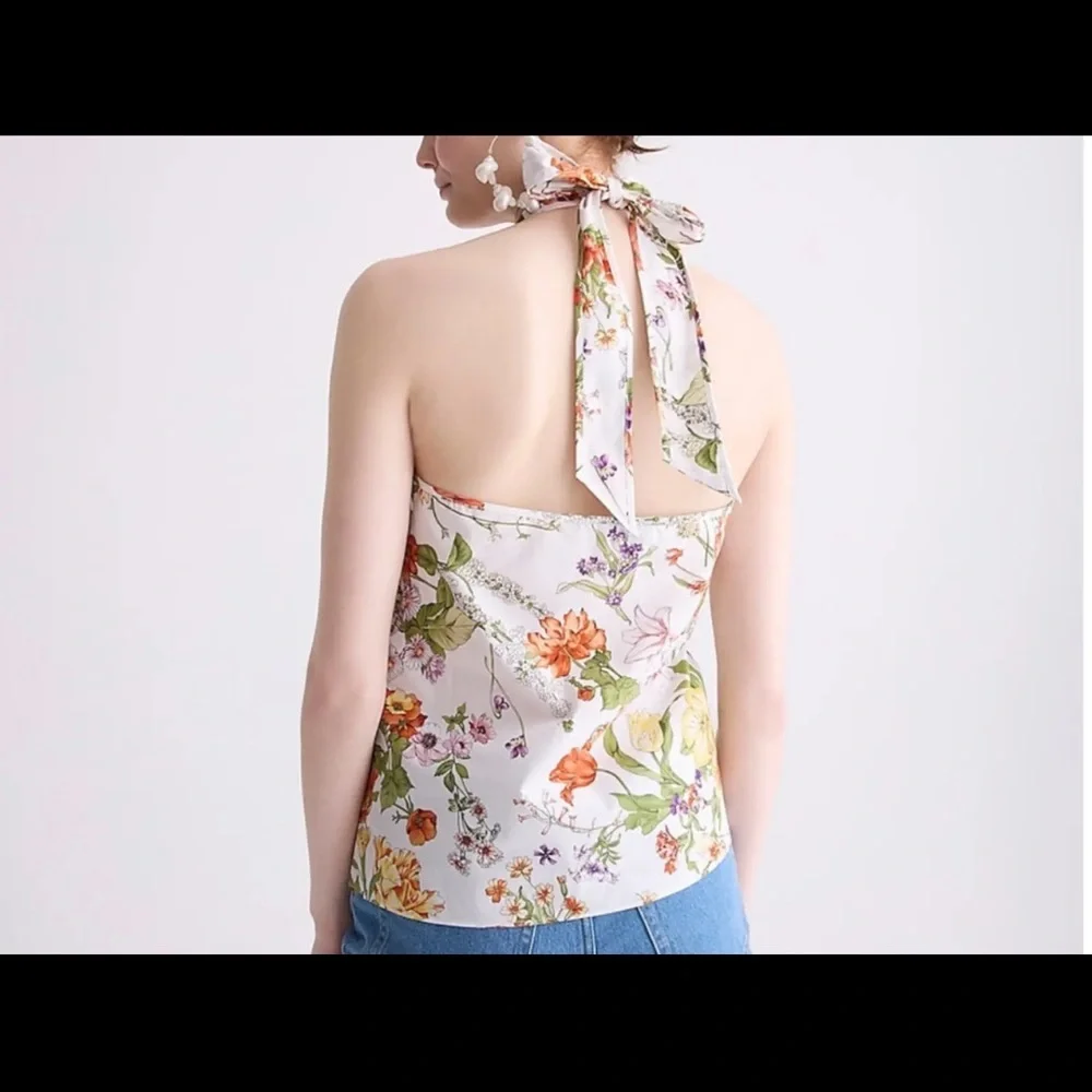 J. Crew Halter Top in Ratti Tropical Floral Women’s Size XS